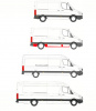 MB Sprinter 06-18 L2 zestaw progów straona prawa wysokość 40cm 5 elementów